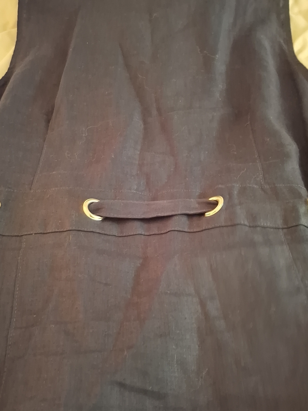 Carole Little Women's Navy Sleeveless Linen Top - Picture 6 of 6